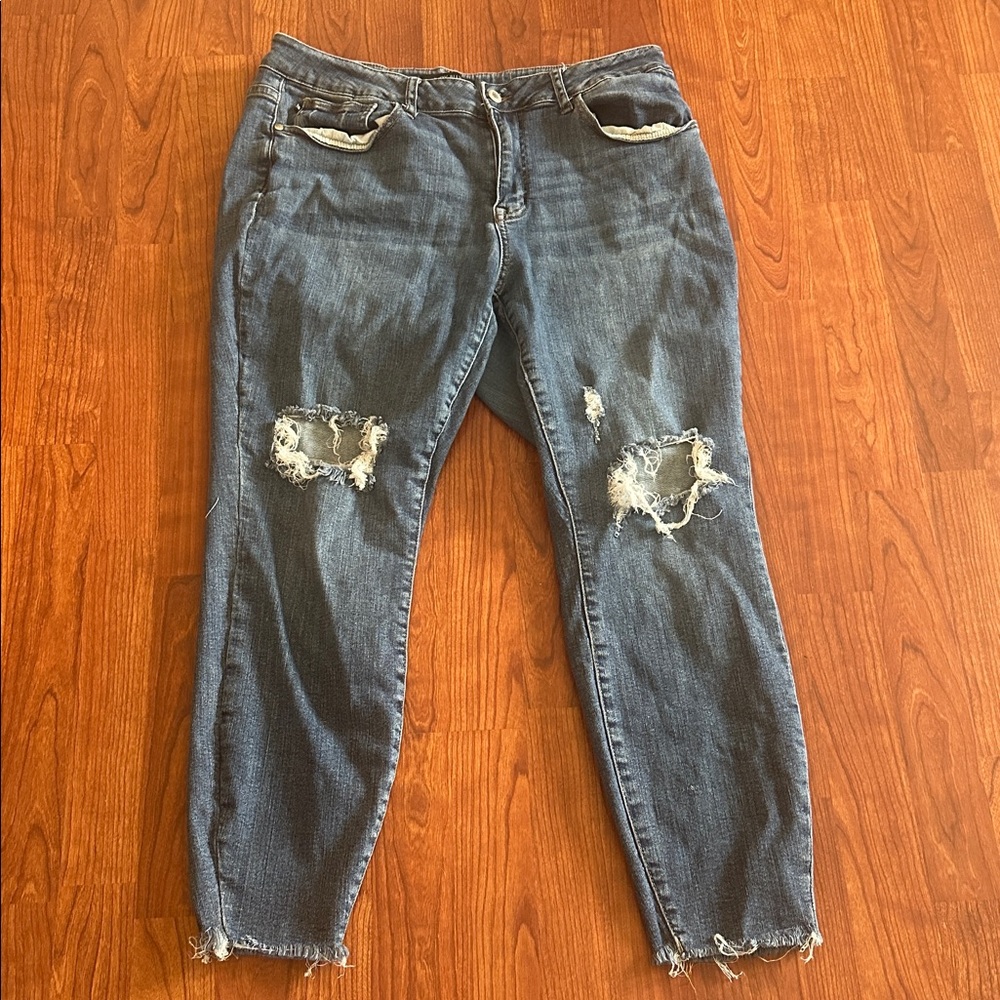 Judy Blue Skinny fit Distressed Blue Jeans size 18W